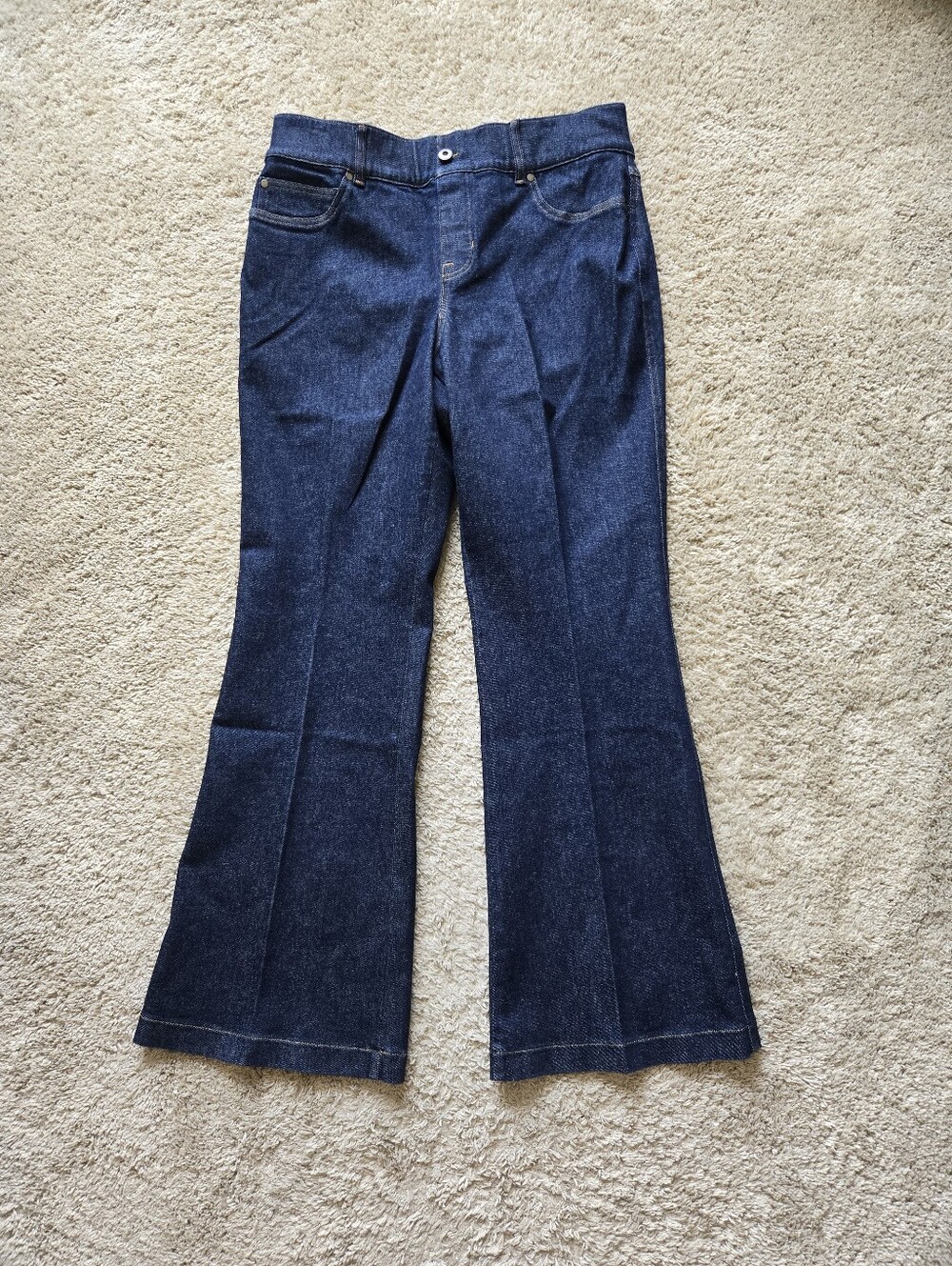 Spanx Pull On Flare Jeans Womens 1X Indigo